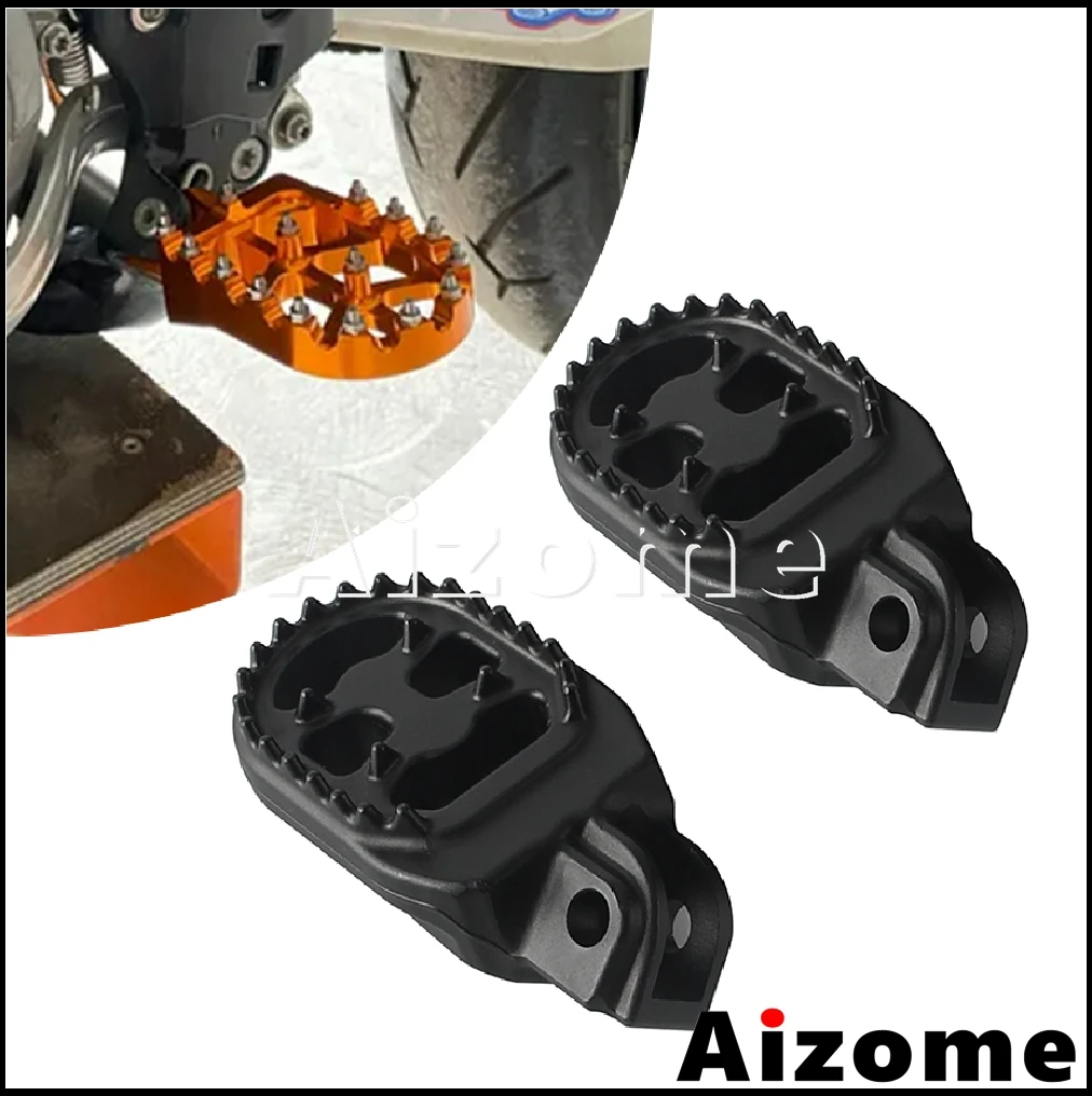 1 Pair Motocross Foot Rest FootPegs For EXC 200 300 350 380 400 450 500 525 530 FREERIDE 250R 300 1290 SUPER ADVERNTURE R /T/S