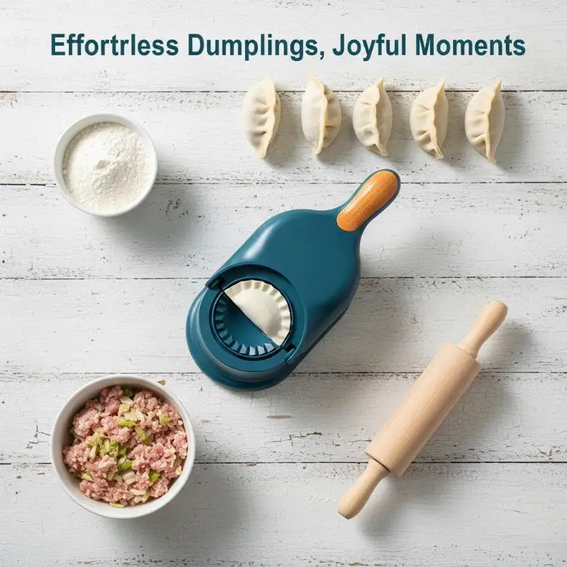New [2-in-1 Press]Dumpling Maker Dough Press Wrapper Mold Creation Kitchen Essential Easy-Clean Cooking Tool Versatile