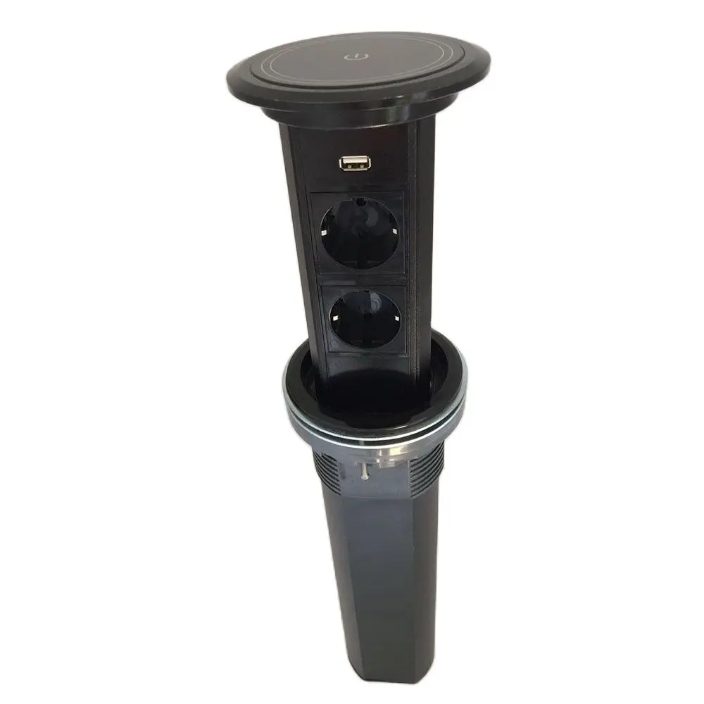 Подъемник для сенсорного экрана/настольная розетка для умного дома/2 блока питания европейского стандарта с Usb-зарядкой, кухонная розетка/фоторозетка