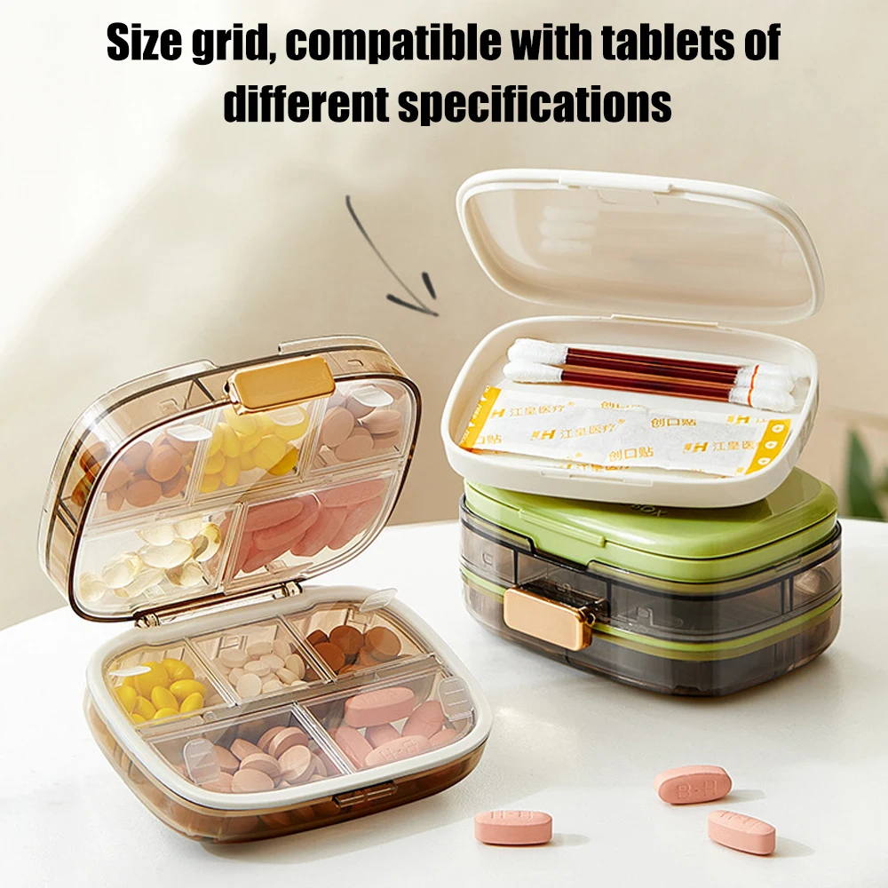 1 Stück Reise-Pillen-Organizer, 10 Fächer, Pillendose, tragbar, faltbar, kleiner Pillenetui zum Tragen, Aufbewahrung, täglicher Medikamenten-Organizer – Detail 4