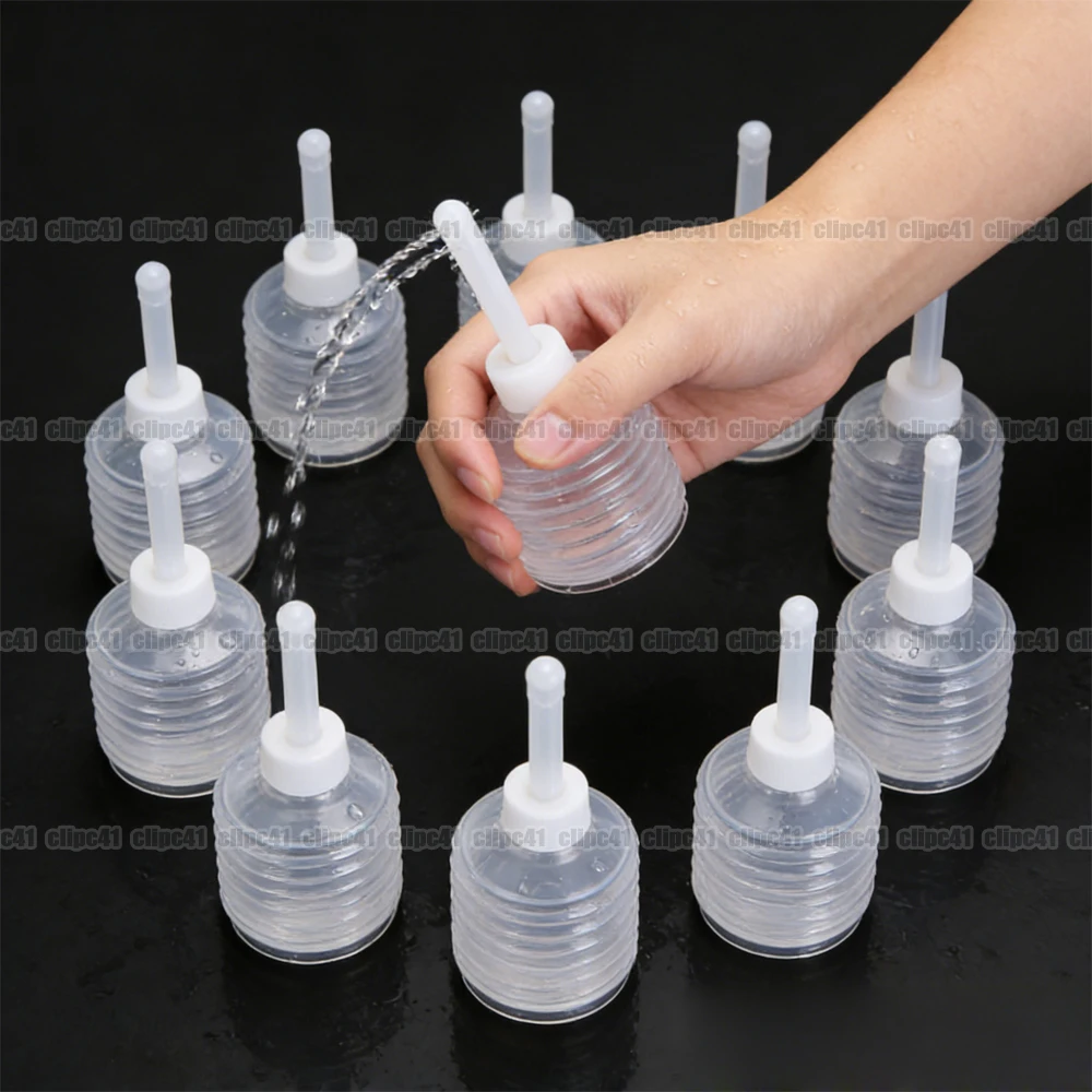 10Pcs 200ML 8Holes Disposable Anal Vaginal Douche Retractable Wash Cleaning Anus Clean Supplies Female Health Accessories