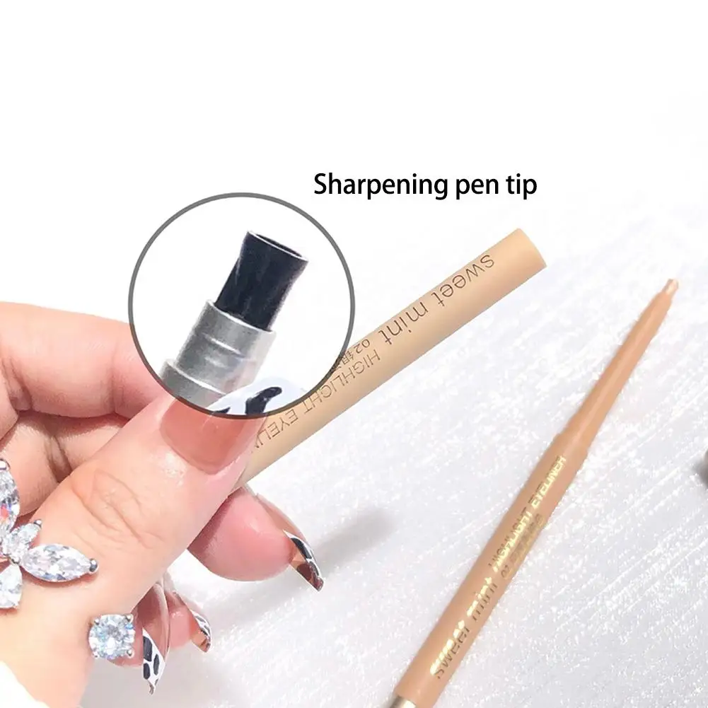 Oogschaduw Pen Liggend Zijderupspotlood Blijvend Natuurlijk Ooggereedschap Parel Mat Ooglid Glinstert Eyeliner Make-Up Highlight K1j5