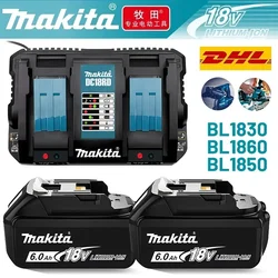 genuine makita 18V battery 6.0Ah replacement lithium battery for Makita，BL1830, BL1850, BL1850B, BL1860, BL1860B makita bms 18v