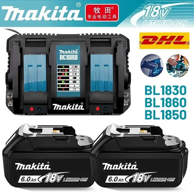 genuine makita 18V battery 6.0Ah replacement lithium battery for Makita，BL1830, BL1850, BL1850B, BL1860, BL1860B makita bms 18v