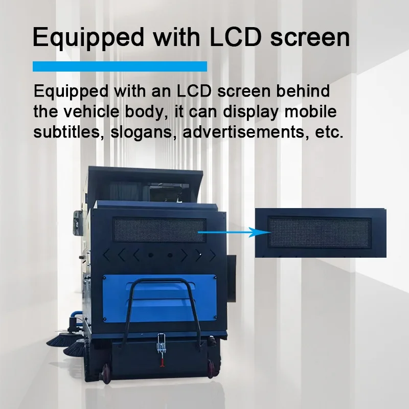 Electric Road Sweepers SJ1900 Floor Sweepers Cleaning Machines Industrial Sweepers With Fog Cannon Function