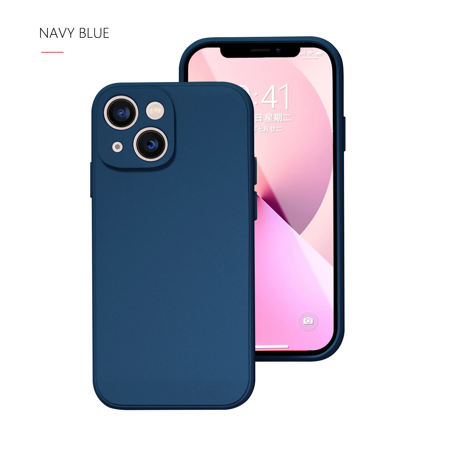 Handyhülle für iPhone 14 Plus 13 12 Mini 11 Pro Max Xs X Xr 7 8 Candy Color Square Liquid Silicone Soft Protector Back Cover – Detail 10