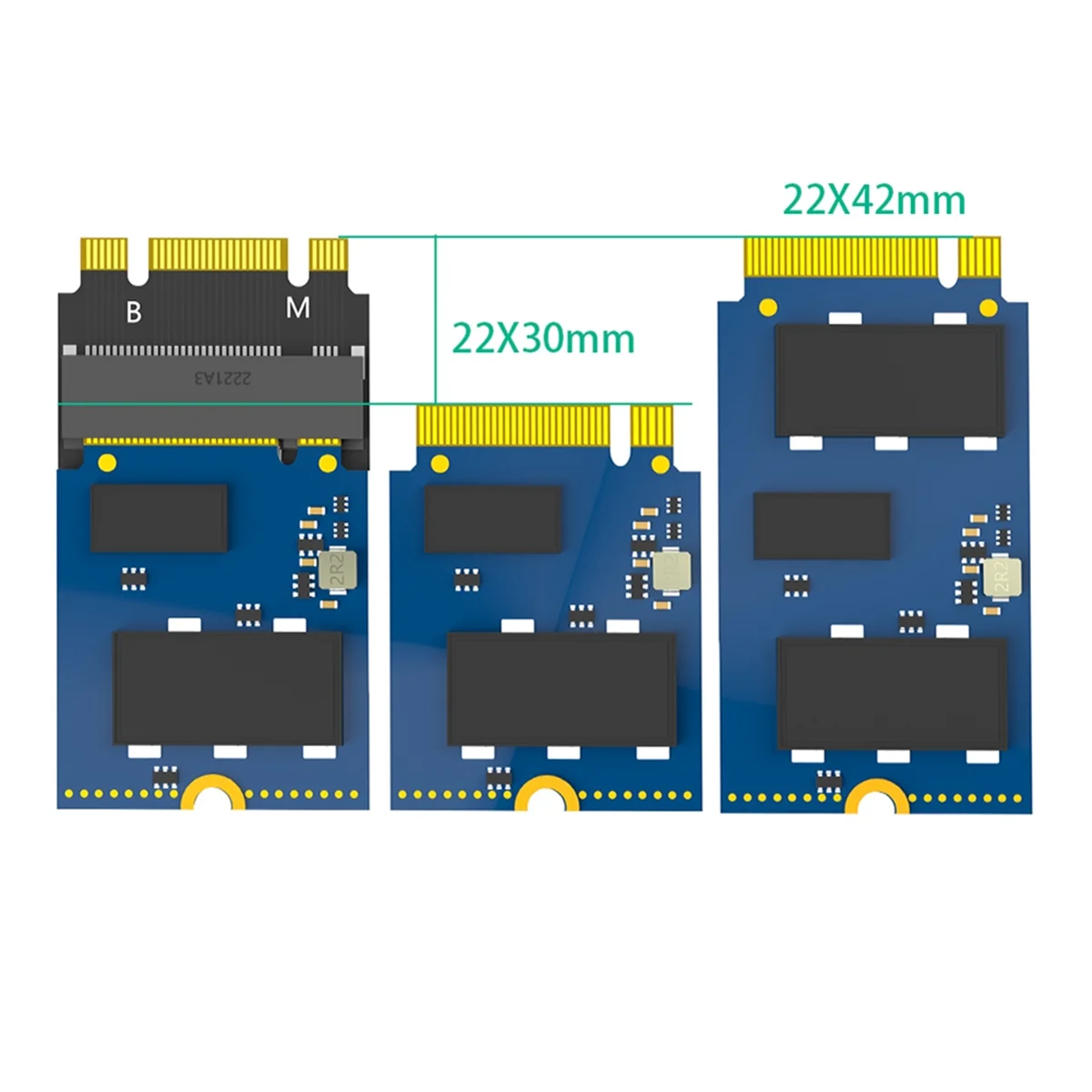 M.2 NVME M-Key B + M 2230-2242 удлинительные кронштейны адаптера SSD Soild жесткий диск конвертер рамка для настольного компьютера