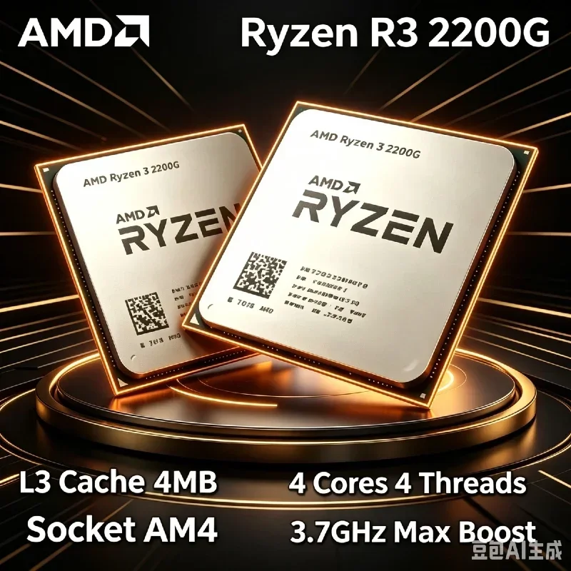AMD In Stock Used R3 2200G Ryzen3 2200G 3.5GHz Zen 14nm Quad-Core Quad-Thread AM4 CPU YD2200C5M4MFB Desktop Processor