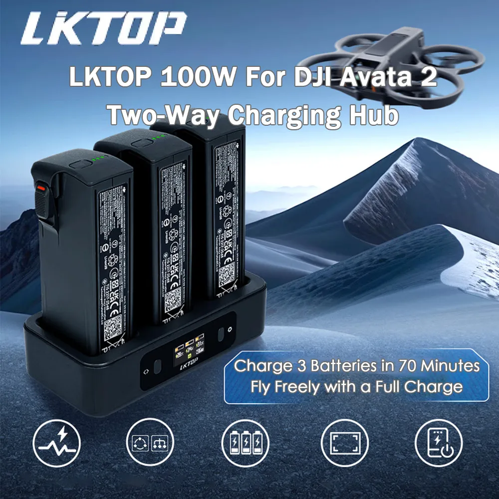 LKTOP 100W Avata 2 Two-Way Charging Hub NEW