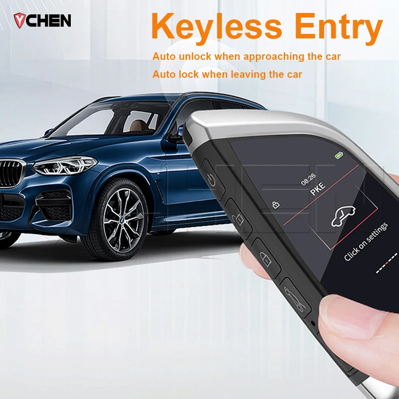 LCD Smart Key PKE CF568 Universal Modified Touch Screen for BMW for Hyundai for Toyota Keyless Push Button Start Car Remote Fob