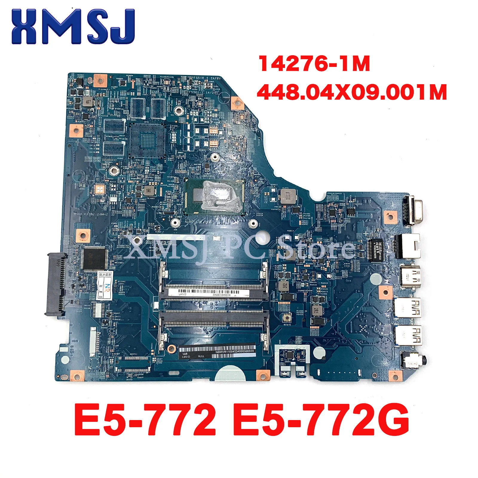 

For Acer Asipre E5-772 E5-772G Laptop Motherboard 14276-1M 448.04X09.001M SR27G I3-5005U Mainboard