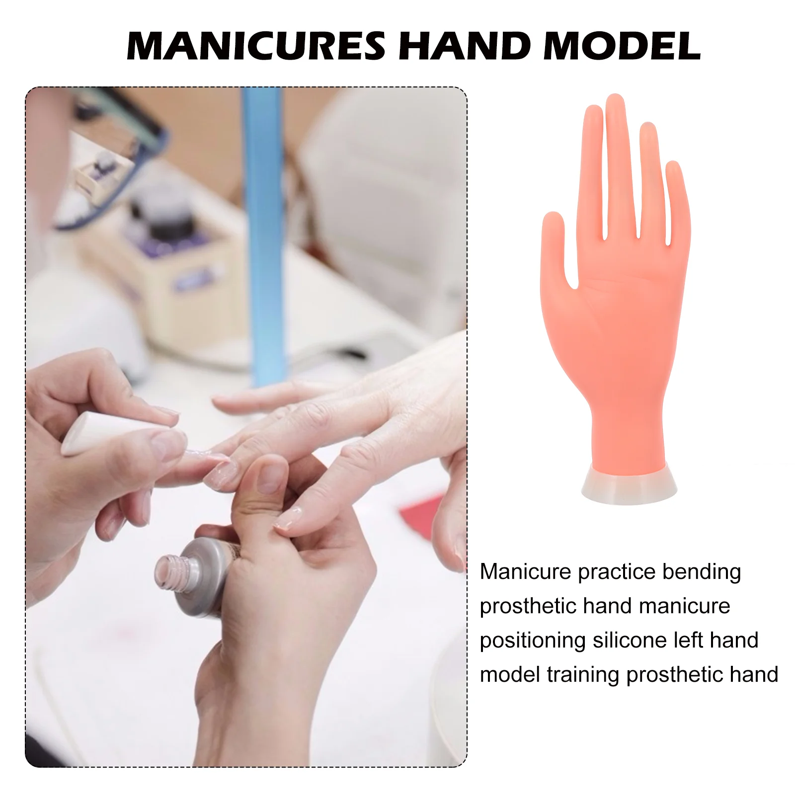 Prensa uñas práctica de manicura prótesis mano estereotipos falsos modelo de manicura