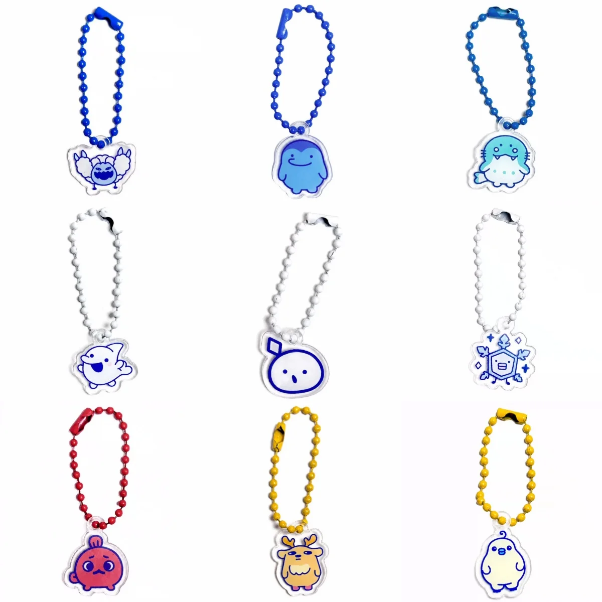 Nouveau porte-clés en acrylique de la série Paradise Glacier, motif de personnage de dessin animé mignon, pour la décoration de sacs à dos, en stock