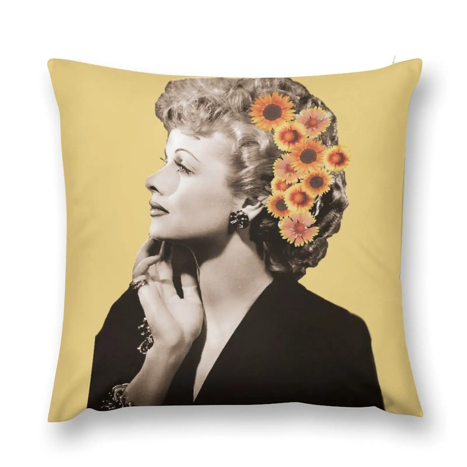 Lucille Ball Floral Throw Pillow Pillowcases Christmas Cushion For Home pillow