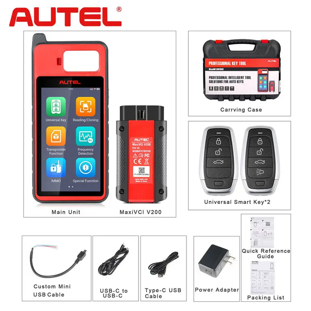 Autel MaxiIM KM100 E KM100E Auto Key IMMO Universal Key Generator Kit Free Update Online Lifetime