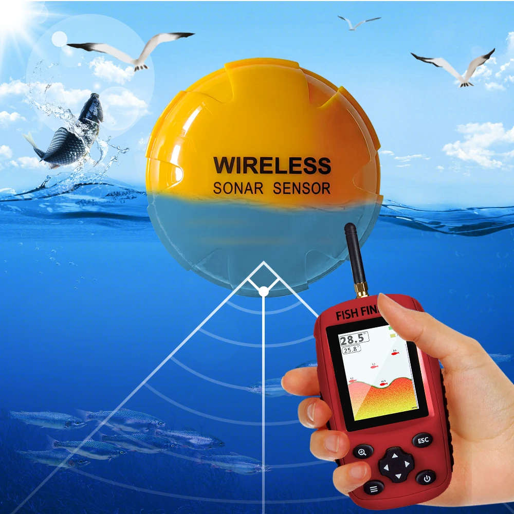 

Wireless Smart Portable Depth Sonar Fish finder Wireless Underwater Visible High-Definition Sonar Sensor Fishing Fish detector