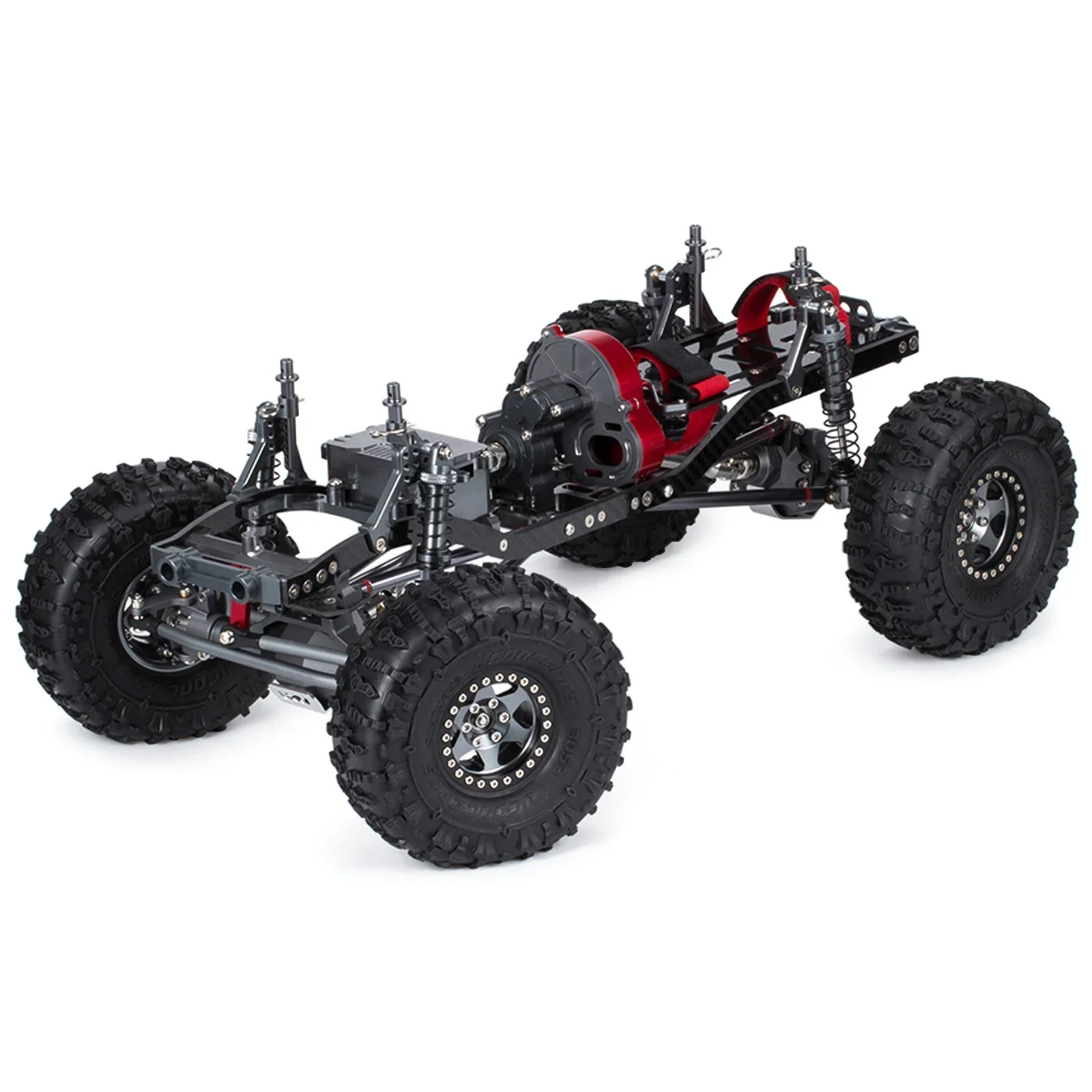 1:10 RC Crawler Frame All Metal Chassis Kit with Portal Axle Carbon Rail 1.9 Wheels for 1/10 RC Crawler SCX10 Off Road Truck