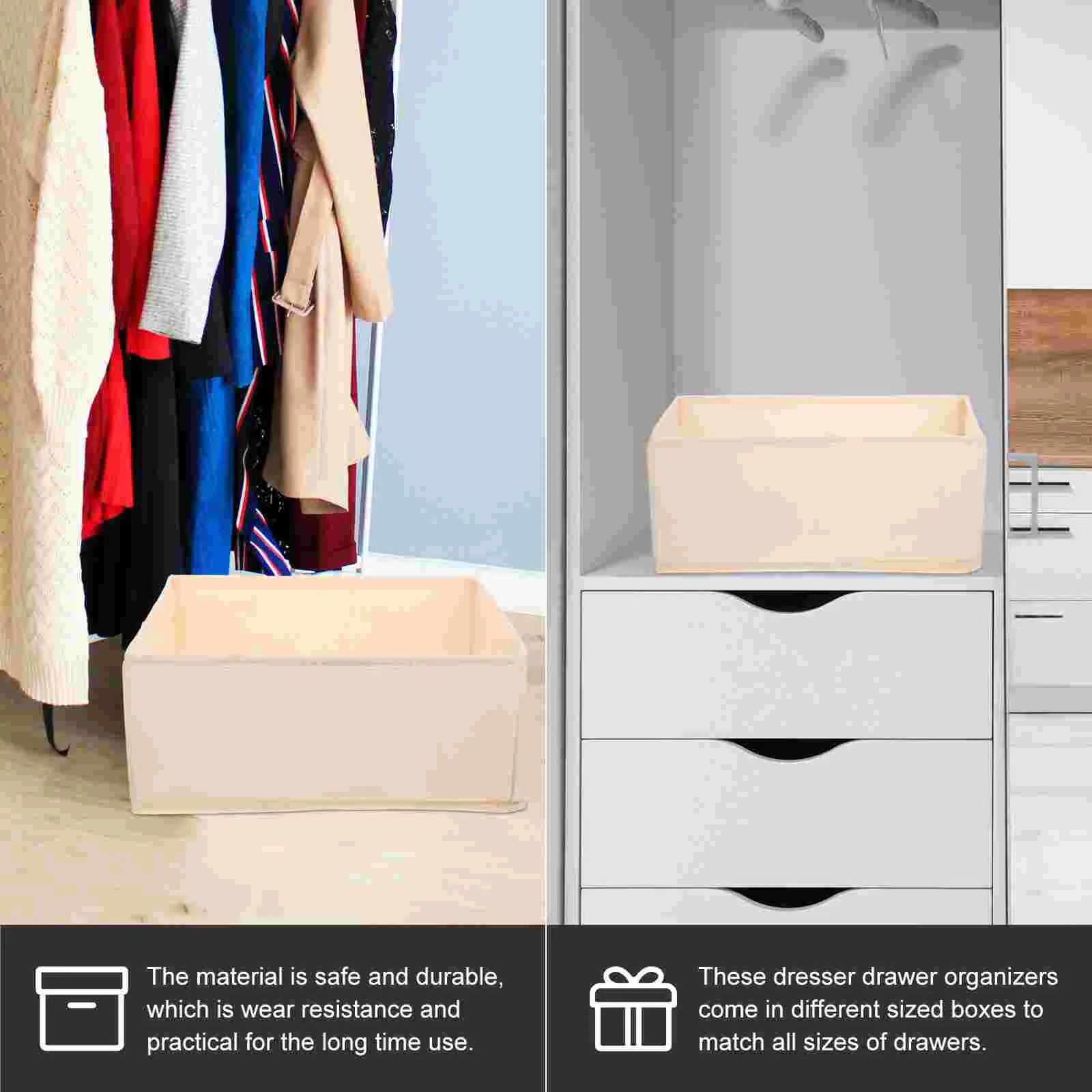 Closet Dresser Storage Box Baby Organizer Clothes Under- Bed Underpants Drawer Toy Basket Ties Case