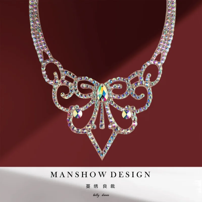 

Customized Belly Dancing Performance Bellydance Necklace National Standard Latin Modern Oriental Dance Versatile Accessories