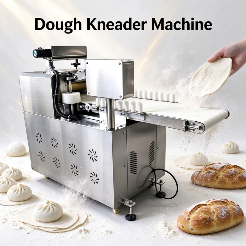 Silent Cycle Dough Skin Presser Machine Commercial Intelligent Dough Kneader Machine With Folding For Mantou Wrapper Making