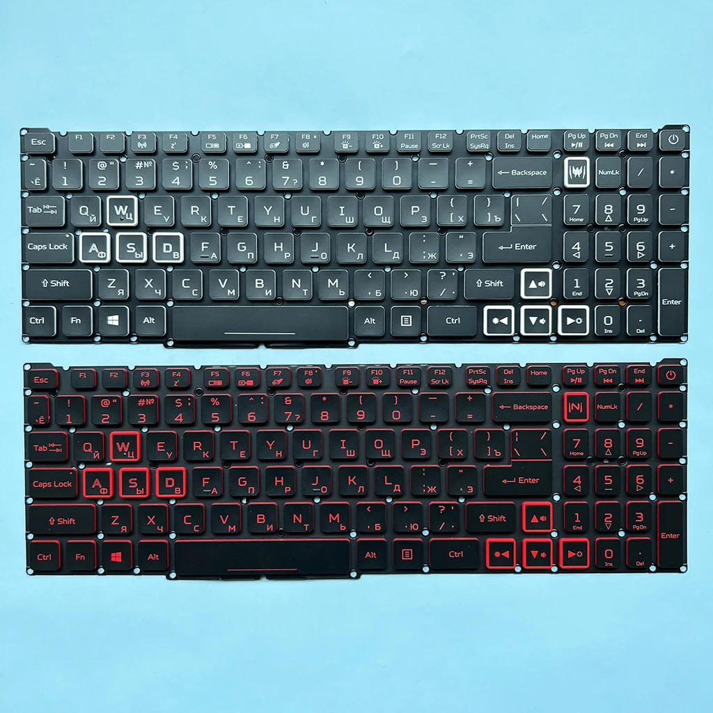 AN515-57 الروسية RGB الخلفية لوحة المفاتيح لشركة أيسر نيترو 5 AN515-45 AN515-56 AN515-58 AN515-57 AN517-41 AN517-53 AN517-54 دفتر