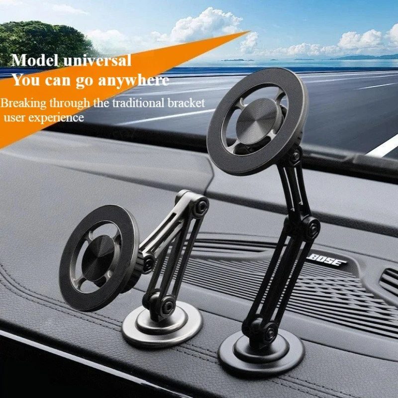 유니버설 360 °   회전식 마그네틱 차량용 핸드폰 거치대, iPhone 15 14 13 12 Pro Max X Samsung Xiaomi 호환