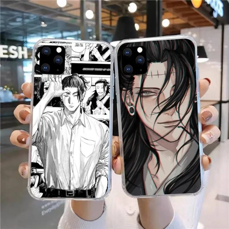 JJK Suguru Geto Mobile Phone Case for Huawei P50 P40 P30 Pro Mate 40 30 Pro Nova 8 8i Y7P Honor Clear Phone Cover Funda