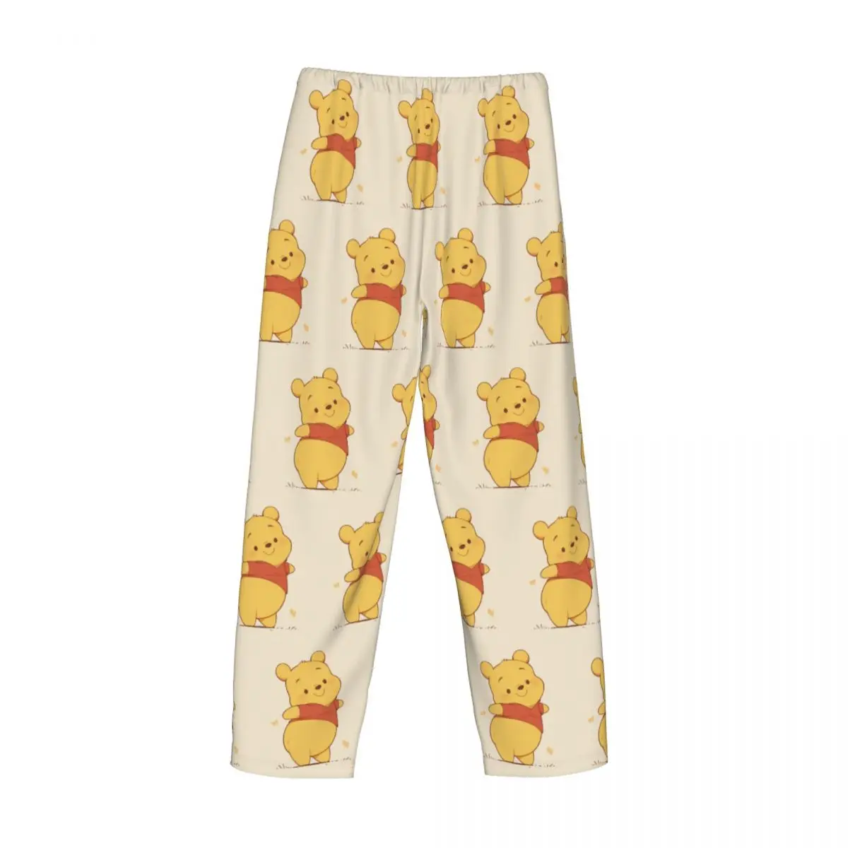 Pantalones de pijama personalizados de Winnie The Pooh, ropa de dormir con cintura elástica para hombre, pantalones de salón para dormir con animación de dibujos animados y bolsillos