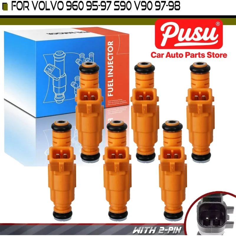 

6Pcs Fuel Injector for Volvo 960 1995-1997 S90 V90 1997-1998 L6 2.9L FJ583 852-12162 0280155746
