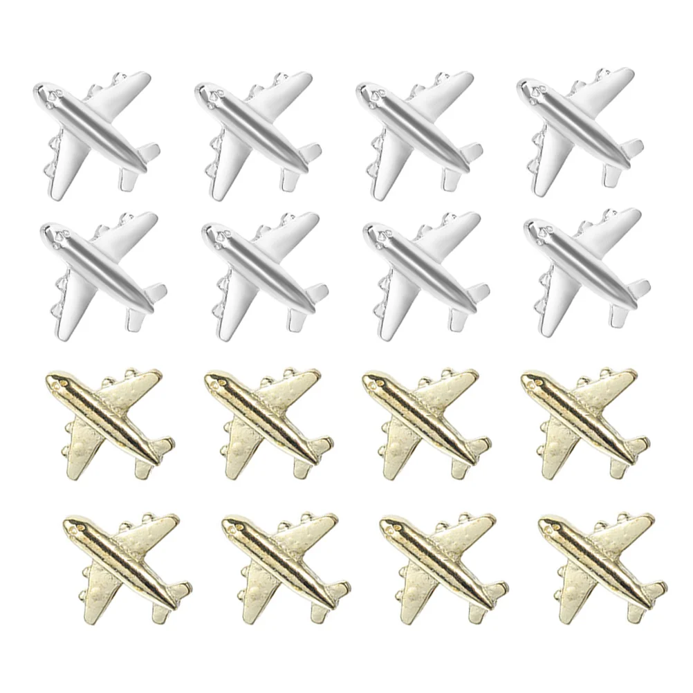 Punaises d'avion en métal, épingles d'avion, décorations de panneau de liège, bouton de bienvenue, clous de bulletin, 24 pièces