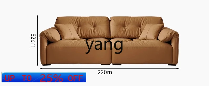 

LMM French Cream Style Leather Sofa Living Room Straight Row Large Sitting Deep Retro Medieval Sofa