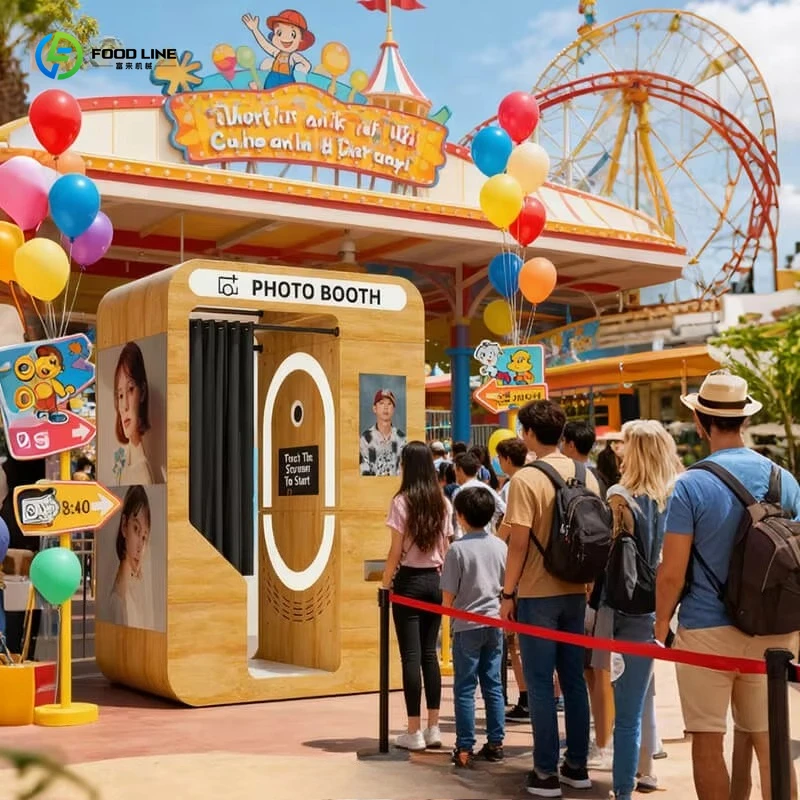 Customized Detachable Vintage Wooden Photo Booth Enclosed Design Wedding Party Event Hot Sale