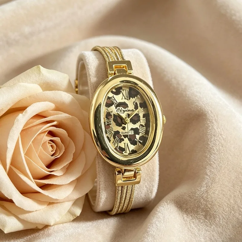 

Fashion Oval Quartz Watch Antique Alloy Quartz Accessory Tassel Chains Bracelet Wristwatch Gold Clock Relógio Feminino Gifts