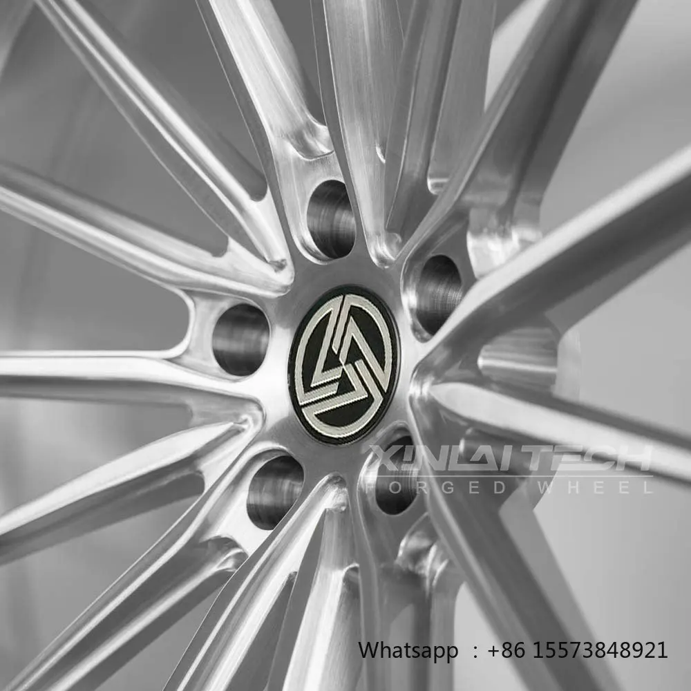Custom Monoblock Forged Wheels 19-20 Inch Brushed Silver Twin Split Spoke Rims 5x112 Fit for  A4 A5 S4 S5 B9