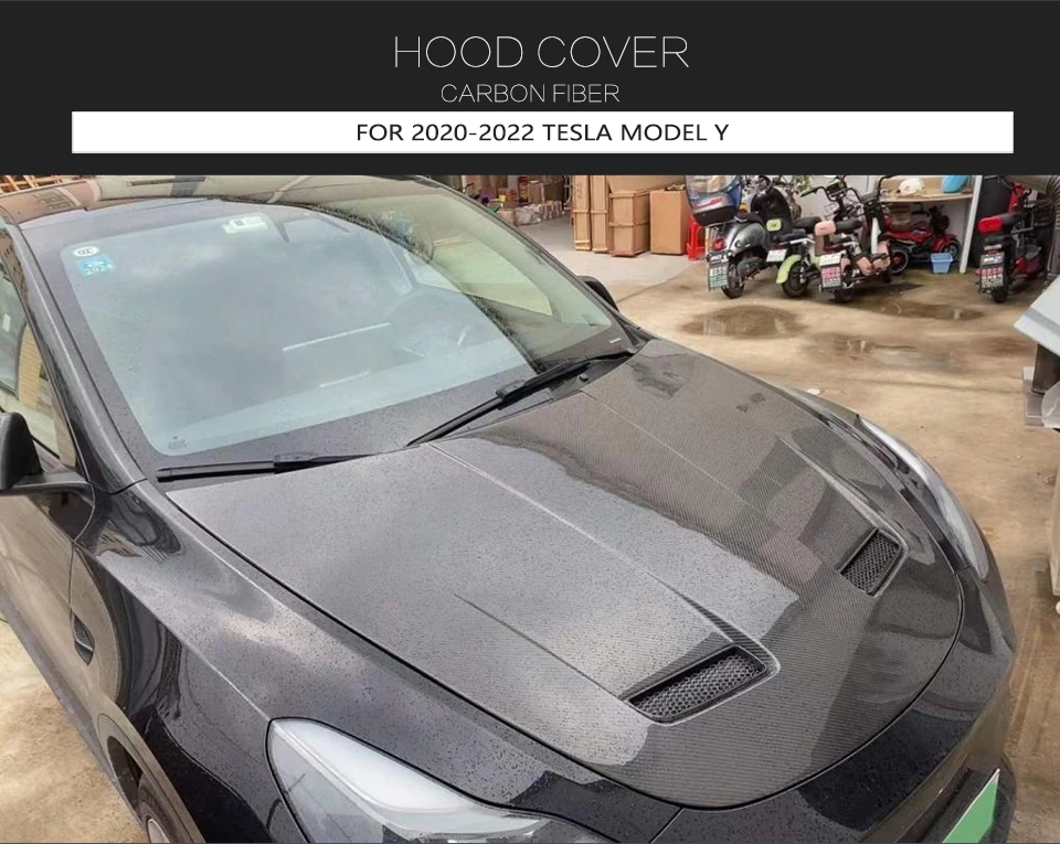 Carbon Fiber Car Hood For Tesla Model Y IMP Performance 2021-2023