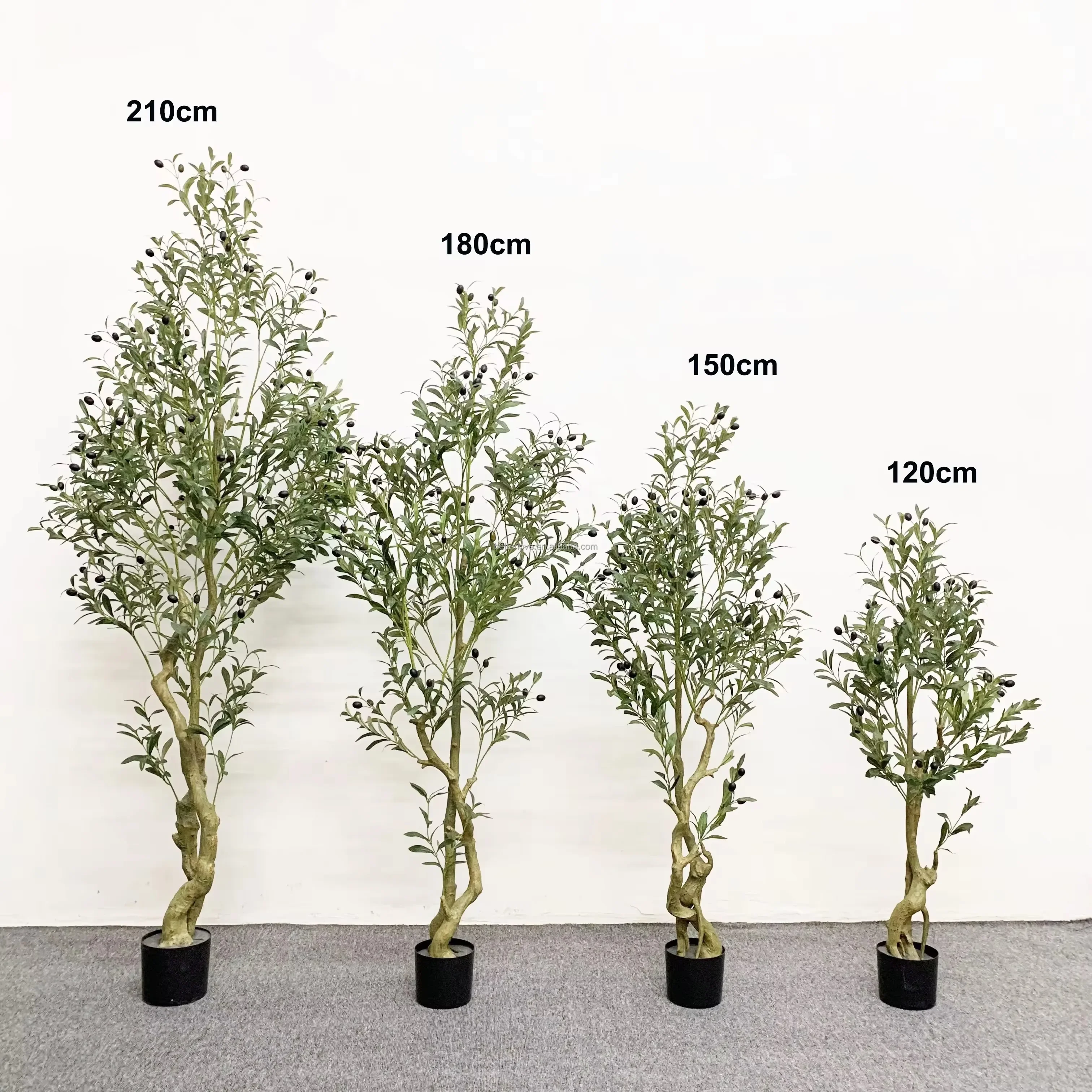 90cm 120cm 150cm 180cm 210cm 240cm Plastic Potted Plants Faux Indoor Decoration Artificial Olive Tree