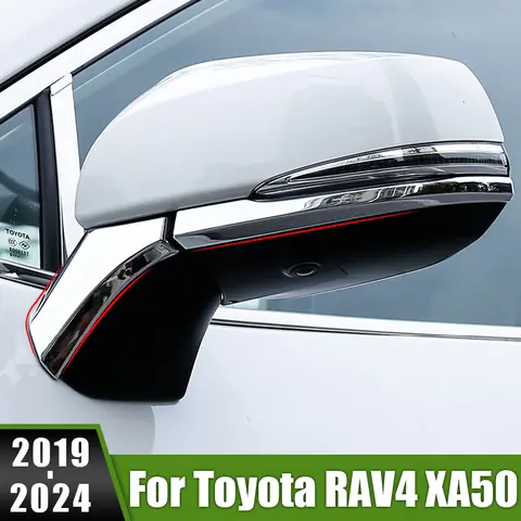 Toyota RAV4 XA50 2019 2020 2021 2022 2023 2024 RAV 4 하이브리드 자동차 백미러 사이드 장식 몰딩 커버 트림 스티커 Toyota RAV4 XA50 2019 2020 2021 2022 2023 2024 RAV 4 하이브리드 자동차 백미러 사이드 장식 몰딩 커버 트림 스티커
