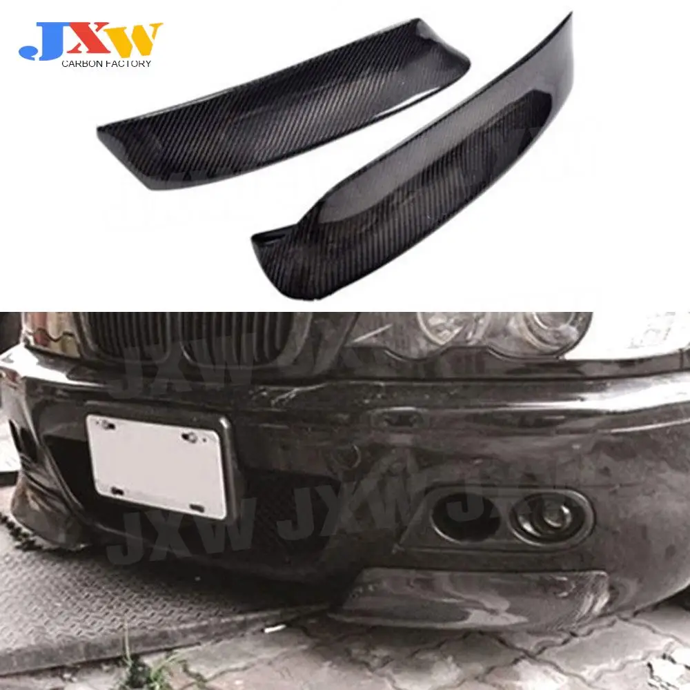 

Carbon Fibe Car Front Bumper Lip Splitters Aprons Flaps For BMW 3 Series E46 M3 Coupe 1999-2006 Bumper Trims Spoiler FRP Kits