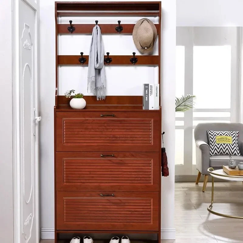 خزائن الأحذية عالية الخزانة رف خشبي متنقل ضيق المدخل الداخلي خزائن الأحذية الرخيصة عرض غرفة نوم Gabinete المنتجات المنزلية