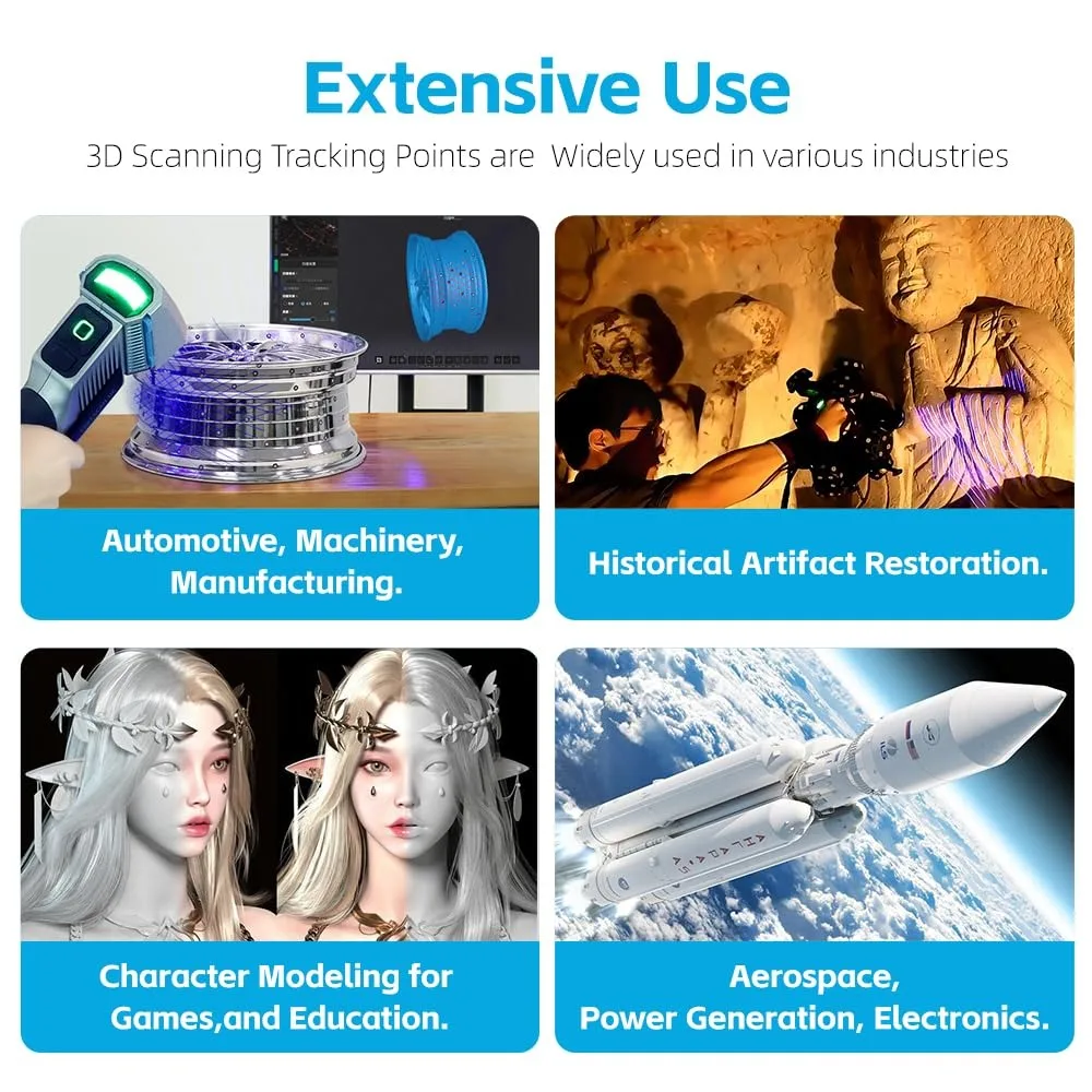 6mm/3mm 3D-Scanmarker für 3D-Scanner, Hochpräzise Tracking- und Positionierungspunkte, Diffuse Reflexionsmarker für 3D-Scans – Detail 5