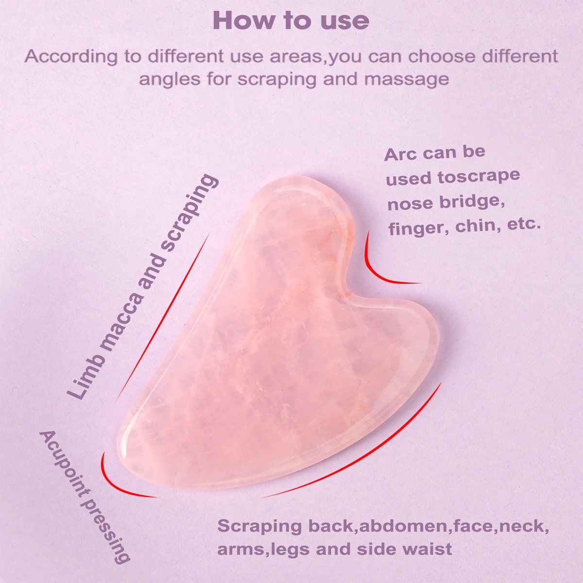 1PC Guasha Massage Natural Stone Jade Scraper Facial Gua Sha SPA Neck Massager Women Portable Face Skin Care Beauty Healty TooL — zdjęcie 6