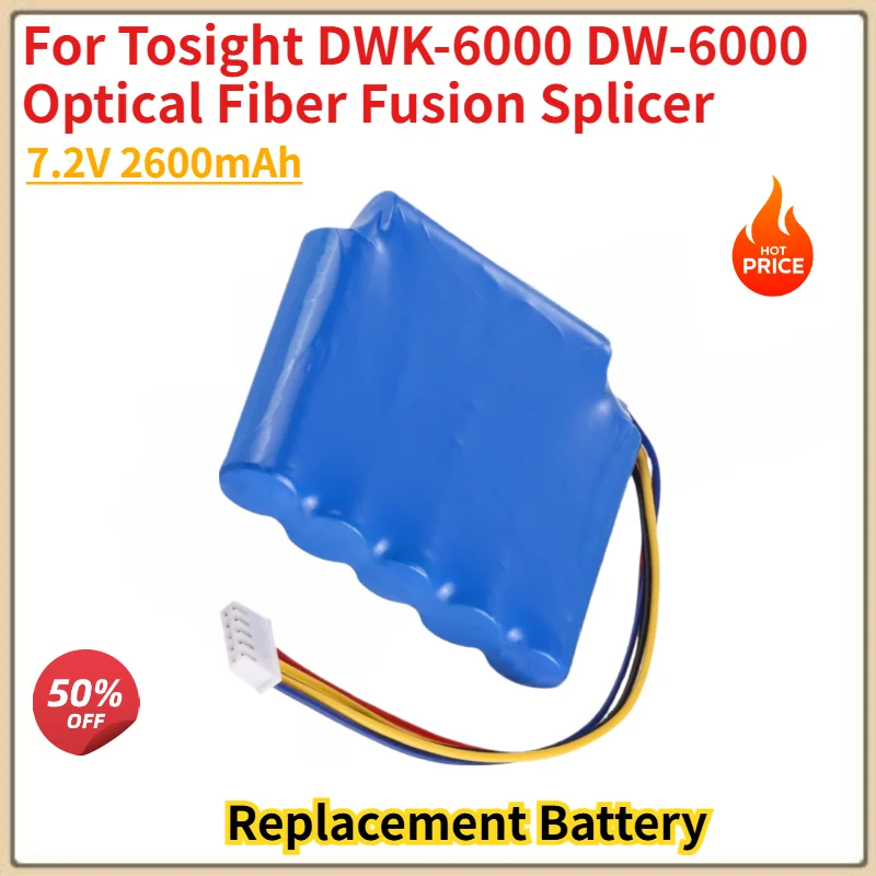 For Tosight DWK-6000 DW-6000 Optical Fiber Fusion Splicer Brand New High Quality 7.2V 2600mAh Replacement Battery