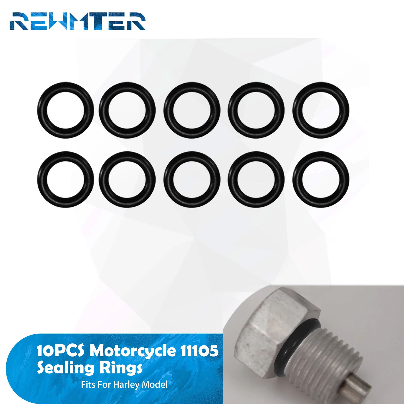Motorcycle 11105 Sealing O-Rings 10PCS Engine Transmission Oil Drain Plug Rubber Ring For Harley Twin Cam Touring Sportster XL