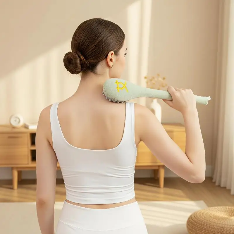 Health Meridian Beating Hammer Traditional Meridian Beating Rod Massager Back Pain Relief Soft Elasticity Health Device