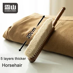 SHIMOYAMA Stofdoek Stofborstel Paardenhaar Handbezem Lange steel Desktop Reinigingsborstel Huishoudelijk Auto Meubilair Bed Vegen Cleaner