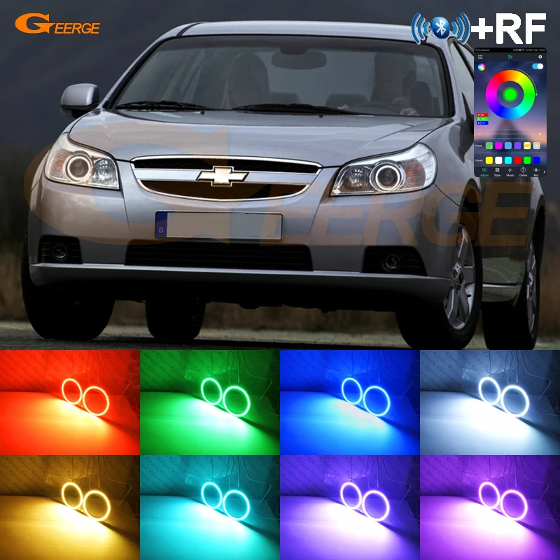 For Chevrolet Daewoo Tosca Holden Epica 2007 - 2013 Bluetooth App Multi-Color Ultra Bright RGB Led Angel Eyes Kit Halo Rings