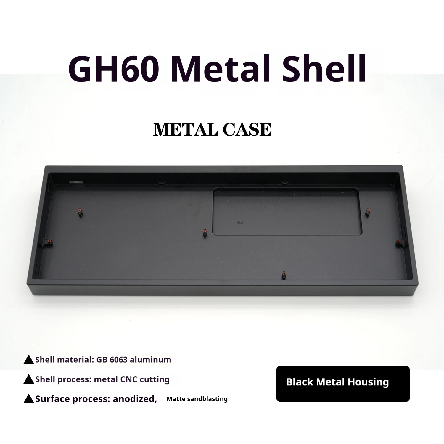 Mad 60he GH60 Aluminum Customized Fine Carving  Keyboard Shell 60% Keys Layouts Keyboard Case For Wooting 60HE Win60 Keyboard