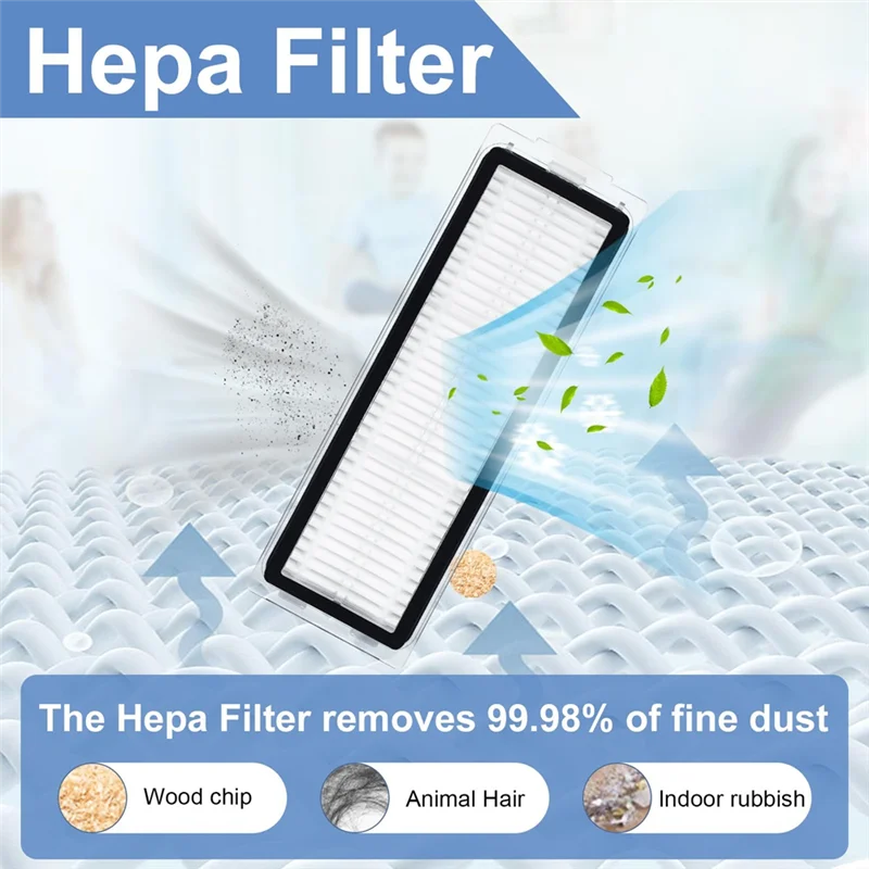 Kit d'accessoires pour aspirateur Robot Xiaomi X20 Max / X20 Pro, brosse principale, filtres HEPA, vadrouilles, sacs à poussière, brosses latérales