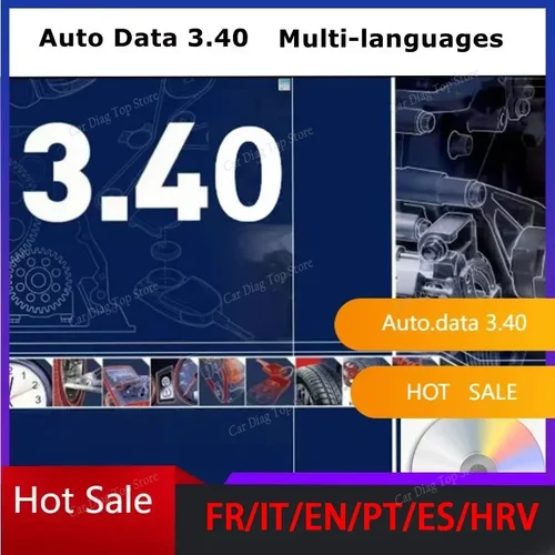 AutoData 3,40 guía de reparación de automóviles en varios idiomas versión remota software de herramientas para automóviles inglés/español/portugués/croata