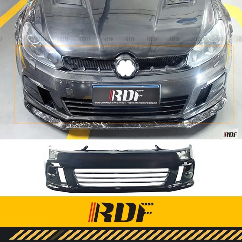 

Подходит для Volkswagen MK 6 VW GOLF 6 R20 R. Модифицированный передний бампер из карбона. Кованый карбоновый бампер.